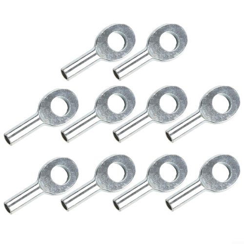 10 Pcs Gym Pulley Machine Cable Eyelet Terminal Interface Port, Gym Machine Accessories For 5Mm/6mm Cable Ball Stopper Interface Port Components For Various Equipment Cables(6mm)
