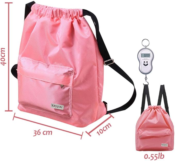 KIKIGOAL Dry Wet Separated Swimming Bag Portable Drawstring Backpack Waterproof Gym Sports Pool Beach Gear Bag