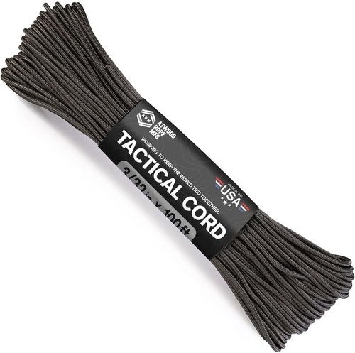 275 Tactical Cord Paracord 3/32" X 100' USA Made 275lb Test, Black