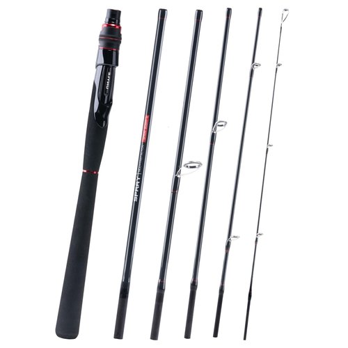 UNYLE Spinning Fishing Rods, 7.9ft Ultralight Portable Fishing Rod, 6 Piece Fishing Rod with Extra Tip Section, Travel Bass Fishing Rods for Saltwater Freshwater