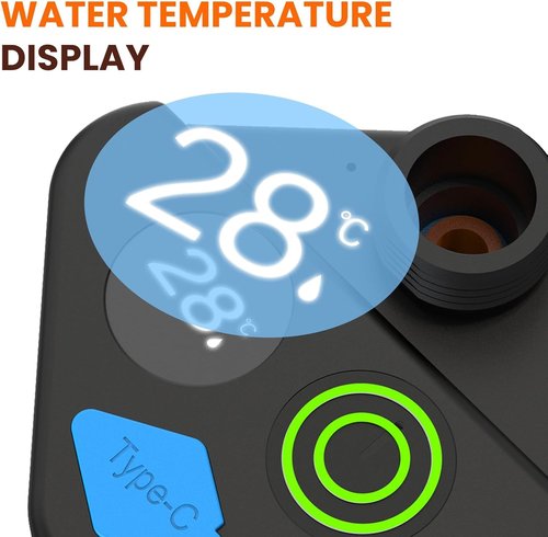 Portable Shower for Camping with Reverse Charging Function,Portable Shower Pump with Rechargeable Electric,Portable Shower Head,Portable Hose,with 3 Spray Modes for Camping,Hiking,Traveling