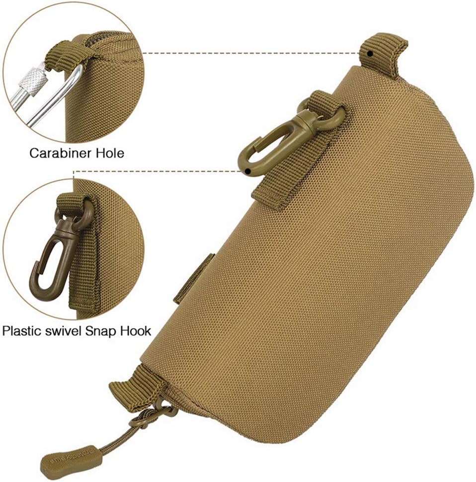 Tactical Molle Sunglasses Case Portable Anti-Shock Clamshell Carry Eyeglasses Hard Case Outdoor Hunting Goggle Mag Pouch