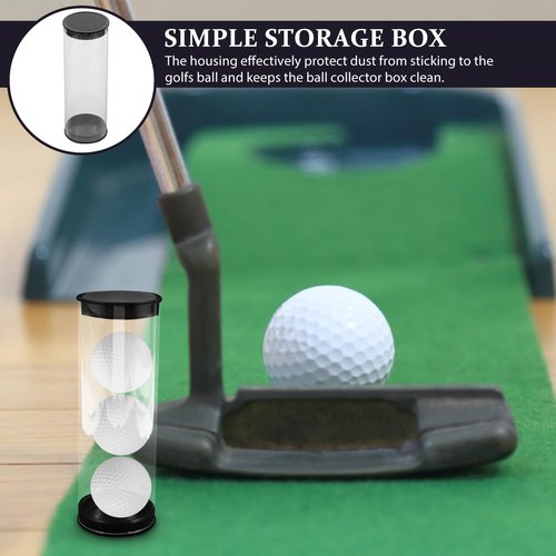 Happyyami 4pcs Box Golf Barrel Golfs Organizers Clear Golfs Ball Containers Portable Ball Case Golfs Case Plastic Tubes with Caps Golfs Ball Case Clear Tubes with Caps Golfing Supplies