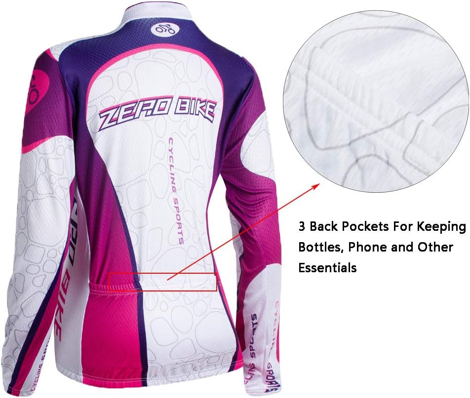 Women's Breathable Long Sleeve 3D Gel Padded Bicycle Cycling Suit Mesh Cloting Pants Set UV Protective