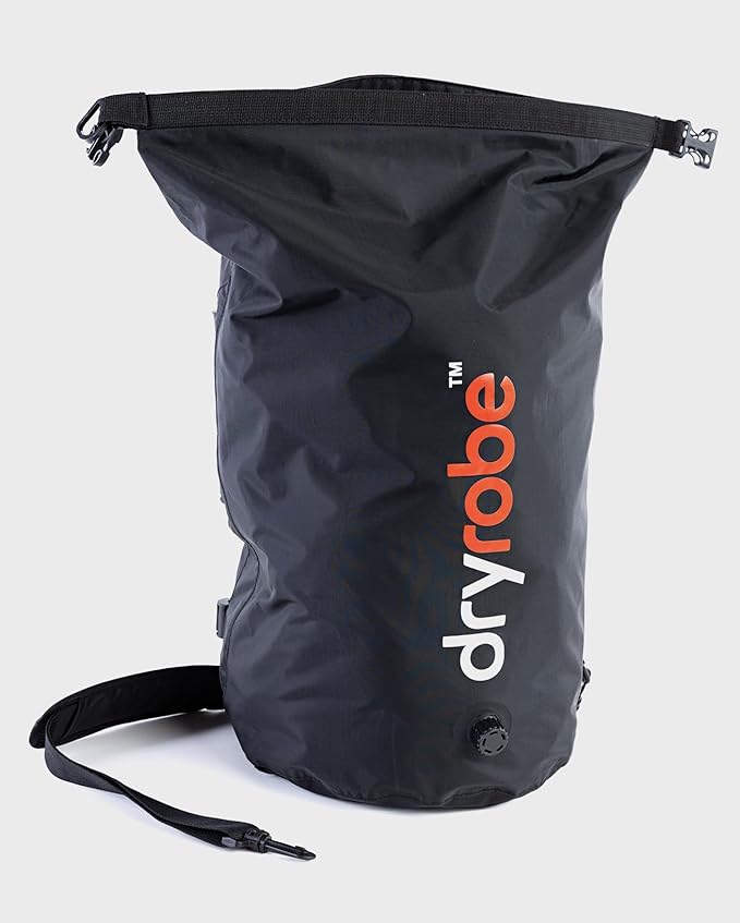 Dryrobe Travel Compression Bag - Large Compact Waterproof Bag for Swim Parka Storage - Swimming/Surfing/OCR - 33 L - Black