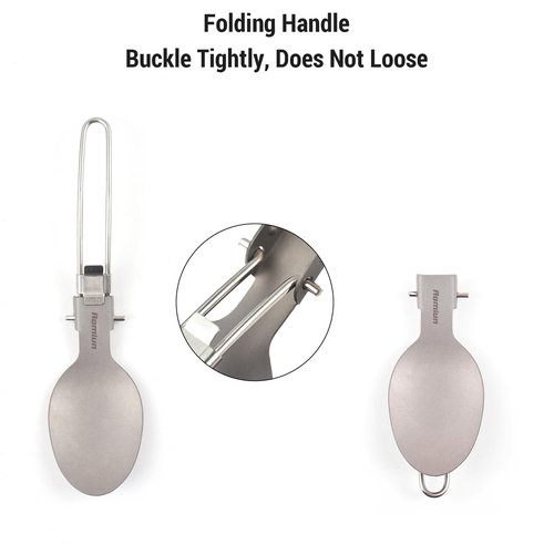 Aomiun Titanium Camping Plate Set of 8, Ultralight Durable Titanium Dish Plate with Folding Forks Spoons, Portable Round Dinner Plates Outdoor Camping Pan Tableware Utensils for BBQ Hiking Picnic