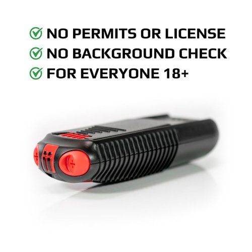 HERO AiiRO Non-Lethal Defense Aerosol Gel - Self Defense Weapon with 120dB Alarm, Pocket-Sized for Concealment, Easy Reload, Long-Lasting Effects - No Permit - Non-Lethal Gun Alternative - Charcoal