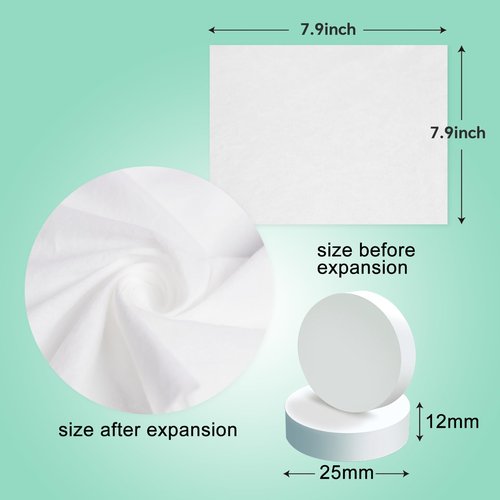 Illidi 80PCS Compressed Towels, Disposable Tablet Tissues, Portable Mini Cotton Sheets for Travel, Camping, and Outdoor Activities
