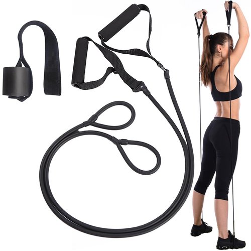 Resistance Band Set,Pull Up Exercise Bands with Door Anchors Compatible with Billy's Bootcamp Tae Bo,Weight Loss,Strength Home Workouts Training,Physical Therapy,Yoga,Pilates. (Black)