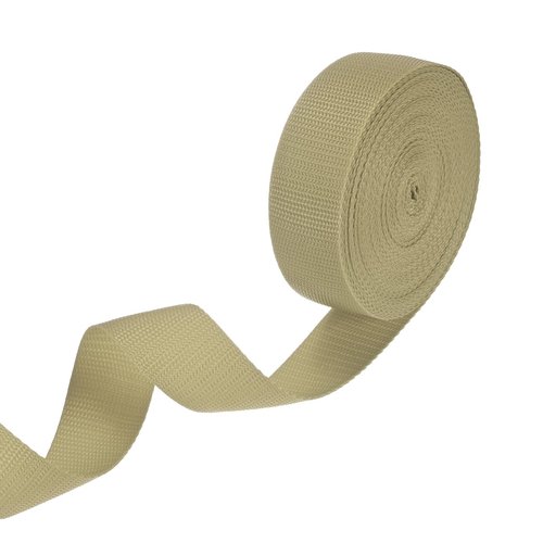 M METERXITY Polypropylene Webbing, 10 Yards 1.5 Inch Durable Poly Strapping Poly Webbing Strapping for Indoor/Outdoor DIY Gear Repair/DIY Crafting/Furniture/ [Light Khaki]