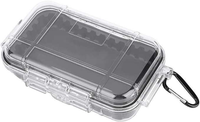 Waterproof Storage Case, Outdoor Survival Waterproof Dry Box Case Shockproof Storage Case Airtight Carry Box Container for Outdoor Boating Camping(Transparent)