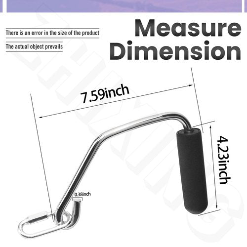 ZHIXING Open Ended Chrome Grip Handles for Tot-al Gym Home Workout Machines 2000, 2200, 2500, 3000, 3000XL, XL, XLS - Total Gym Accessories Compatible with Supra, Electra, FIT, Black