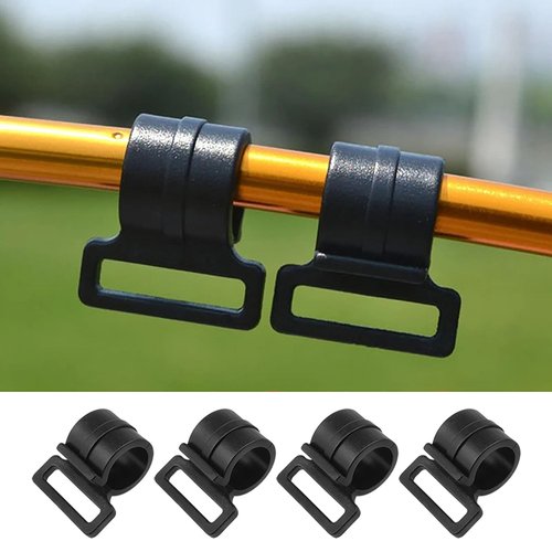 PIYANYO Tent Pole Clips Tent Pole Clip C-Type Clamp Tent Pole Attachment Clips for Large Tents with Sunshade 9.5mm (3/8 in) Poles 30PCS