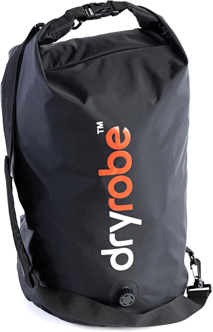 Dryrobe Travel Compression Bag - Large Compact Waterproof Bag for Swim Parka Storage - Swimming/Surfing/OCR - 33 L - Black