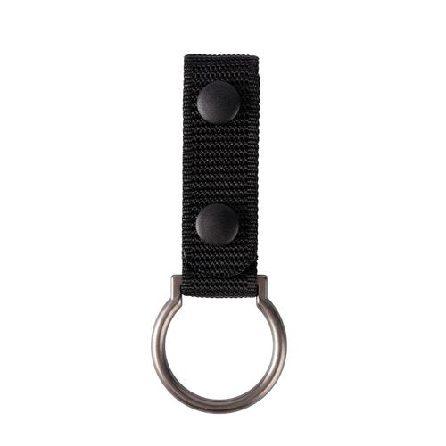 TACNEX Side Handle Baton Holder D/C Cell Flashlight Carrier 1.5" Metal Ring Police Stick Holster Nylon Strap Duty Belt Keeper
