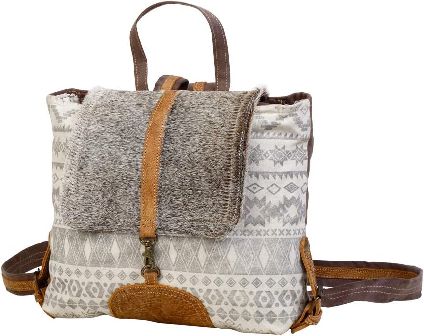 Myra Bag Virtuoso Upcycled Canvas & Cowhide Leather Backpack S-1277