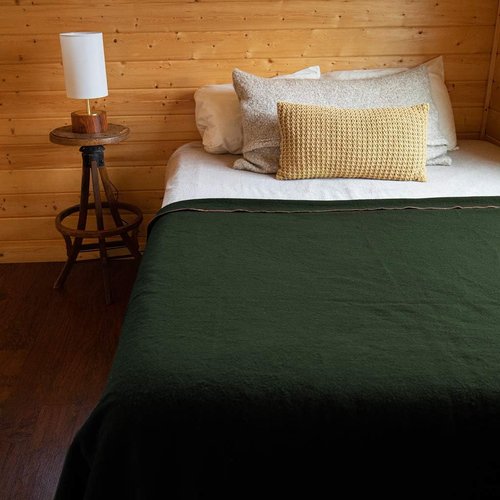 Arcturus Military Wool Blanket - Warm, Thick, Washable - Great for Outdoors, Camping, Stadium Blanket, Picnics, Travel - Car & Bushcraft Survival Kits, Large 64in x 88in 4.5 lb - Olive Green