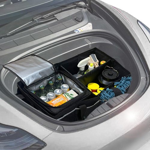 TESBEAUTY Tesla Model 3 Trunk Organizer, Camping Bag, With Leakproof Cooler, Tesla Frunk Storage Bag, Foldable Space Saving, Upgraded Thicker, More Durable,Pperfect For Grocery Shopping