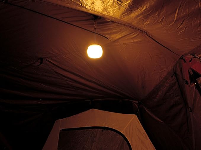 Snow Peak's Hozuki Lantern, Bark, ES-070BR, Made in Japan, Lifetime Product Guarantee, Lightweight, Compact for Camping or Backpacking, Camping Light