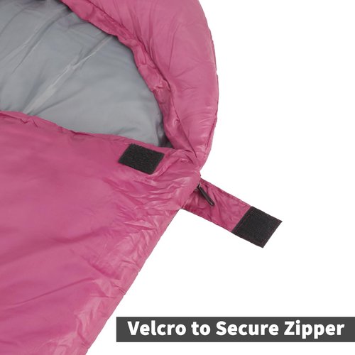GEERTOP Backpacking Sleeping Bag for Camping, Lightweight Sleeping Bags for Adults Kids Summer Warm Cold Weather Hiking Travel, (Blossom Pink, 86.5'' x 29.5'')
