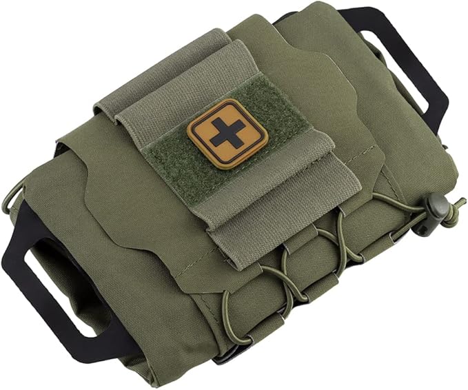 Tactical Medical Molle First Aid Pouch Two Piece System Micro Med kit Emergency Hunting Bag(Medium Size)