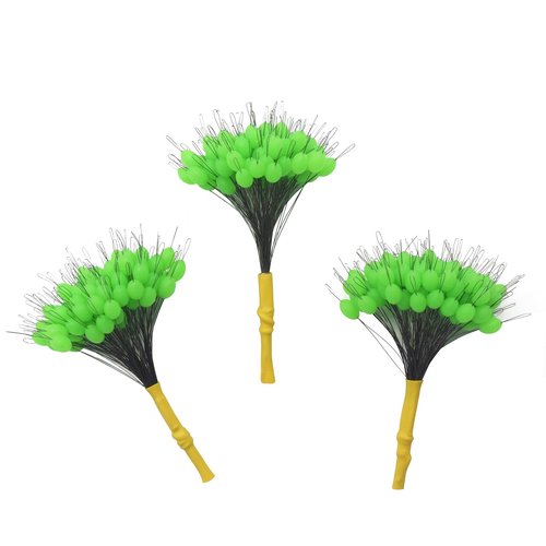 Super Big Fishing Stops 300 Pieces Soft Silicone Fishing Bobber Stopper,Beads Float Sinker Stops