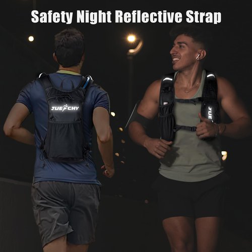 Jueachy Running Vest Lightweight for Men: Hydration Backpack with 2L Water Bladder - Waterproof Phone Pouch for Hiking