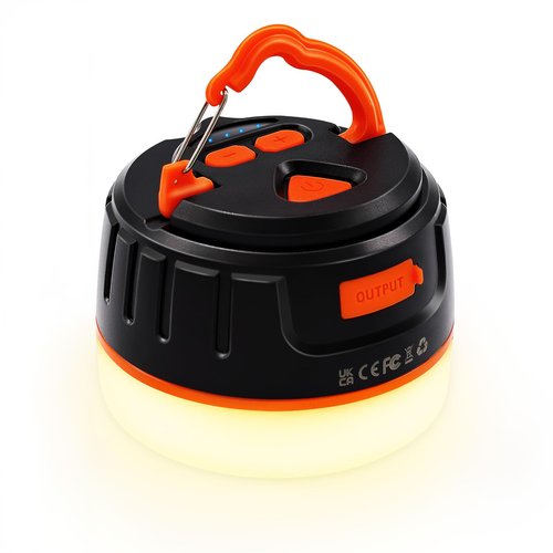 Yonktoo Rechargeable LED Camping Lantern 1000LM, 300H Runtime, 6400mAh, IPX5 Waterproof Tent Light for Camping, Hiking, Power Outages, Home, Emergency Use - Standard Edition,Orange