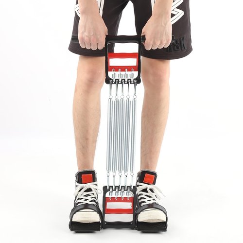 Chest Expander, 65KG Load Detachable Pedal Steel Spring Resistance Bands Chest Expander Fitness Equipment Puller Hand Grip Muscle Training Exerciser