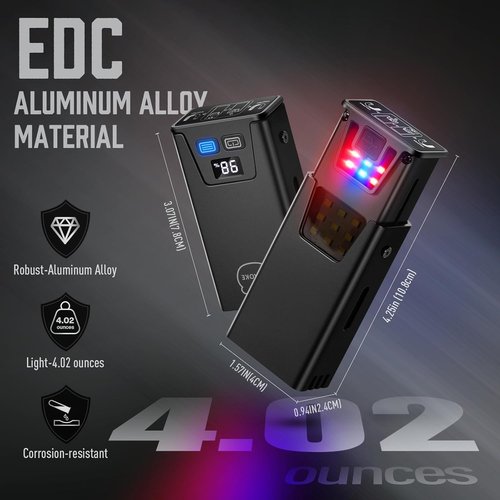 MIAOKE 8 Mode Small Flashlight with Magnetic, 1,000 Hight Lumen LED Rechargeable Flashlight,Keychain EDC Flashlight for Daily Travel Maintenance and Emergency Mini Flashlight as Gife for Man