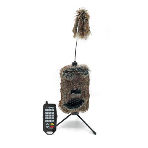 Icotec Furnado Predator Game Caller Decoy Combo - Designed for Coyote, Fox, Bobcat, Raccoon Hunting - 15 Sounds Included, 150 Yard Remote Range.