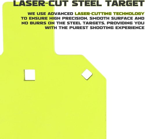 Highwild AR500 Steel Target for Shooting 3/8" Thick Gong Silhouette Metal Target - Laser Cut - Neon Color