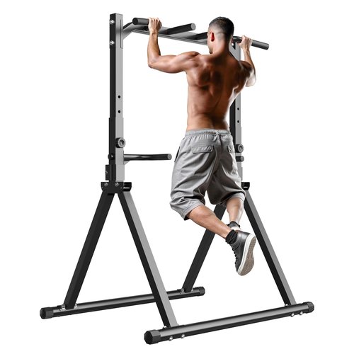 STACOO Foldable Pull Up Bar Pull Up Station,Power Tower with Triangular Structure, Multi-Functional Dip Station for Home Gym 300LB