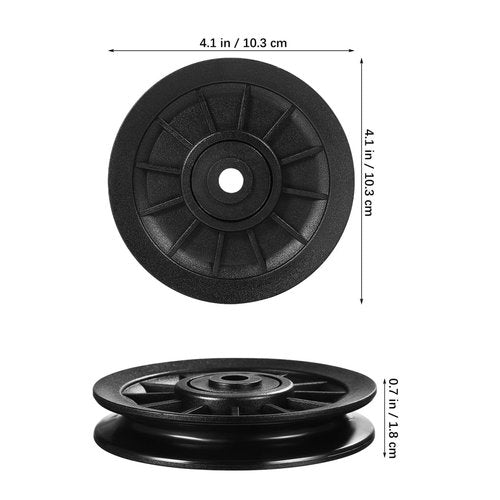 Vaguelly 3Pcs Fitness Pulley Wheel Lightweight Gym Pulley for Easy Replacement Maintenance Black Fitness Equipment Accessories for Home Gym
