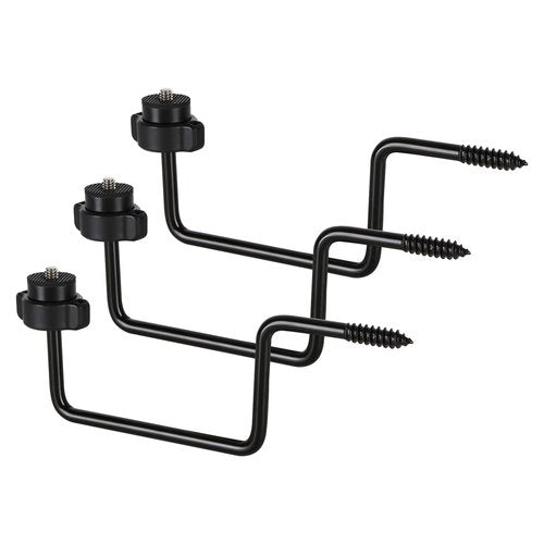 Aifiuroo 3 Pack Trail Camera Mount, 360 Swivel Adjustable Durable Steel Construction Camera Tree Mount Screw in Holder for Hunting, Excellent Material and Easy to Install