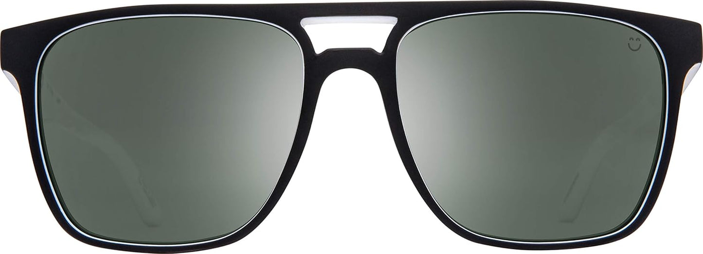 Spy Square Czar Whitewall-HD Plus Gry Green W/Platinum Spectra Mirror, Multi, One Size