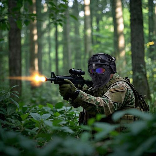 Airsoft Helmet and Mask, Tactical Skull Mask, Full Face Airsoft,Military Paintball Helmet with NVG Mount and Side Rail, Adjustable Strap - Complete Tactical Gear