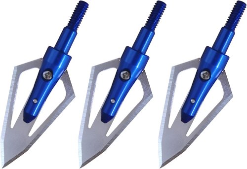 Broadheads with Stainless Steel 2 Blades by Scalpel Material 100 Grain Piercing Hunting Arrow Tips Screw 0.9" Cut Archery Arrow Point + 1 pc Broadhead Portable Case Box (12pcs)