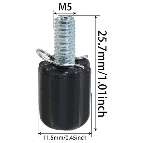 Heyous 6PCS Bicycle M5 Derailleur Fine Adjustment Screw Brake Black Adjustment Screw Barrel Adjuster Bolt for MTB Derailleurs and Front and Rear Paddle Adjustment