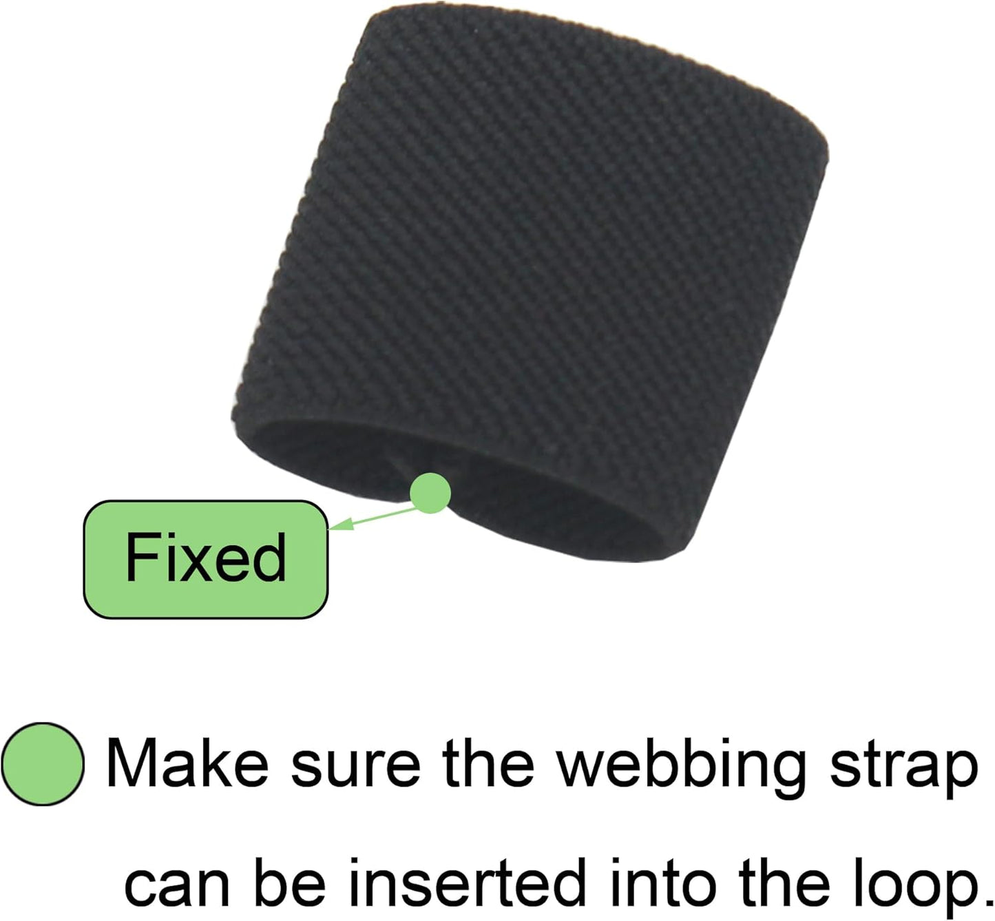 YYST Tactical Elastic Web Belt Loop keeper (Black) 10/PK for 1'' wide Belt