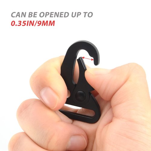 Paracordland-12Pcs Heavy Duty Metal Hooks Sling Clips Professional Tactical Universal Clip for Backpack Paracord Bracelets Necklaces