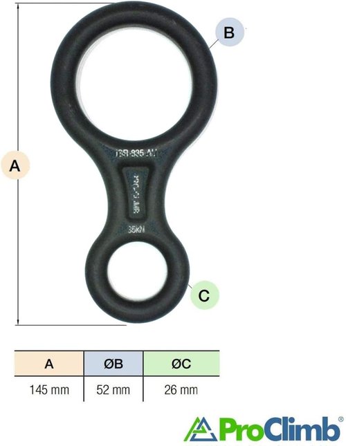35 kN Fall Rescue Figure 8 Aluminum Descender Rigging Plate Heavy Duty Belay Device (Silver)
