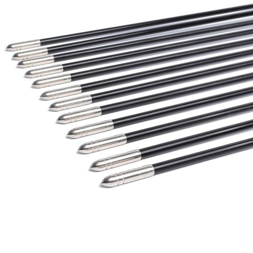 Fiberglass Arrows Archery 28 Inch Target Shooting Practice Safetyglass with Blue and White Vane for Recurve Bows Suitable for Youth Children Woman Beginner 6 PCS