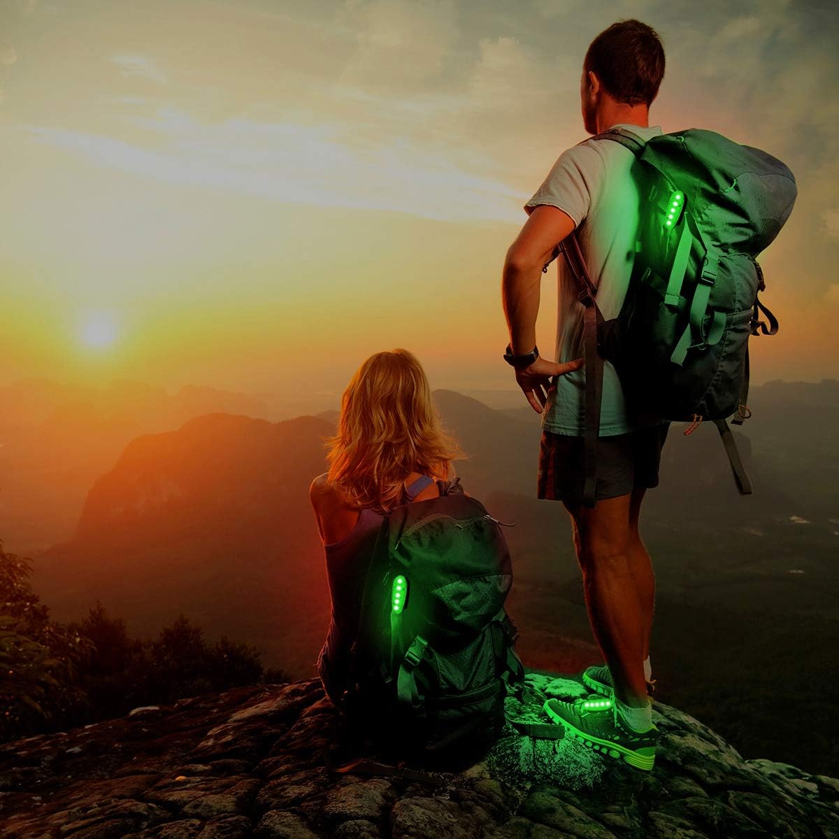 USB Rechargeable LED Safety Lights (2 Pack) - Clip on Strobe Running Lights for Runners, Joggers,Walkers,Kids,Dogs,Bike Tail Lights - High Visibility Accessories for Reflective Gear