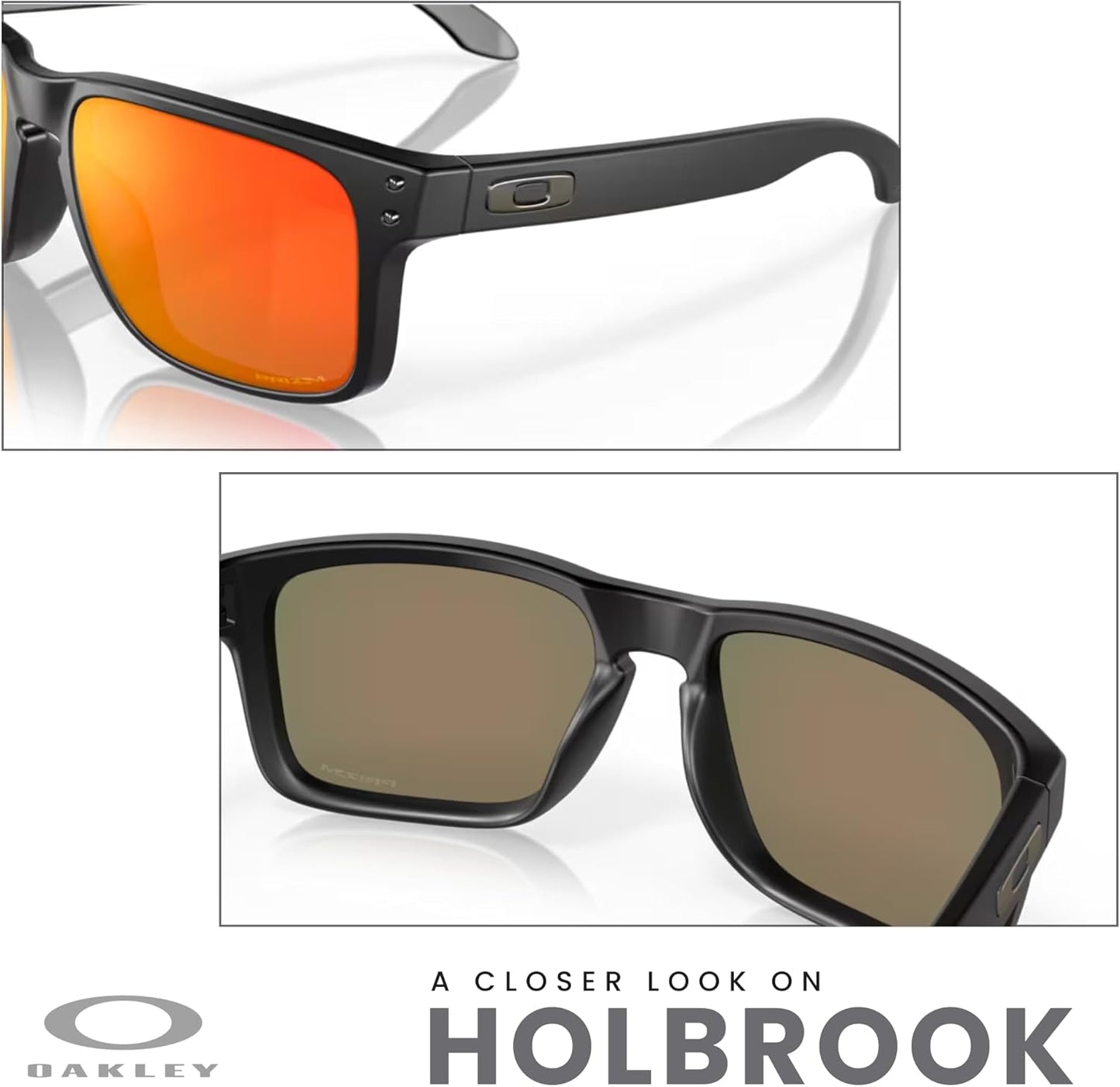 OAKLEY Holbrook OO9102 Square Sunglasses for Men+ Bundle Accessory Leash Kit, Microfiber Pouch