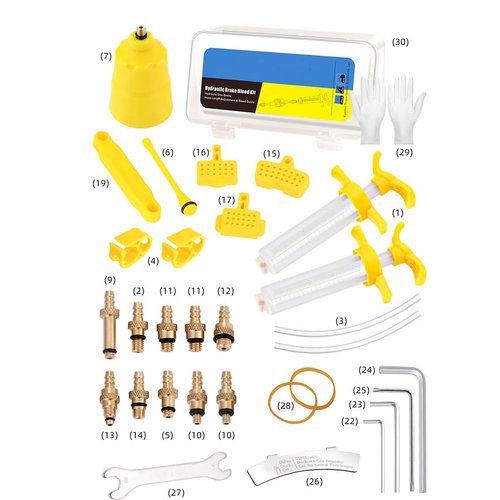 HOUSON Bicycle Hydraulic Disc Brake Repair Bleeding Kit Tool Set for Tektro Magura SRAM Brakes