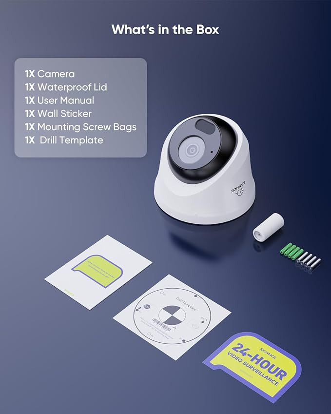 SANNCE 5MP PoE Security System, 8CH 6MP Surveillance NVR with 4PCS 5MP HD Weatherproof Dome Cameras with H.265 Video Compression, Smart IR LED, APP Push Alert, Remote Access (2TB HDD)