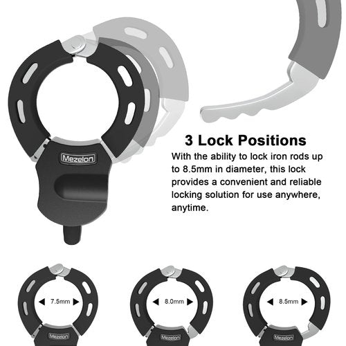 Mezelon Electric Scooter Lock, 100cm/13.5mm Heavy Duty Bike Cable Lock and Keys, Bicycle Lock, Scooter Locks Anti Theft for Scooter, Bicycle, E-Bike, Stroller and Motorcycle