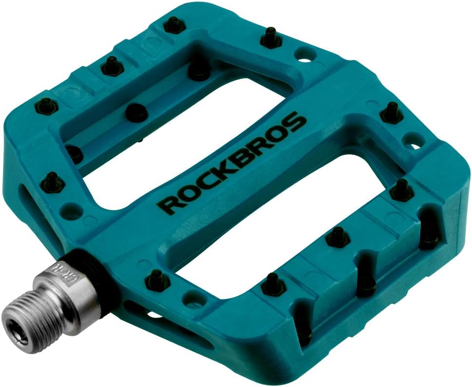 ROCKBROS MTB Pedals Mountain Bike Pedals Lightweight Nylon Fiber Bicycle Platform Pedals for BMX MTB 9/16"