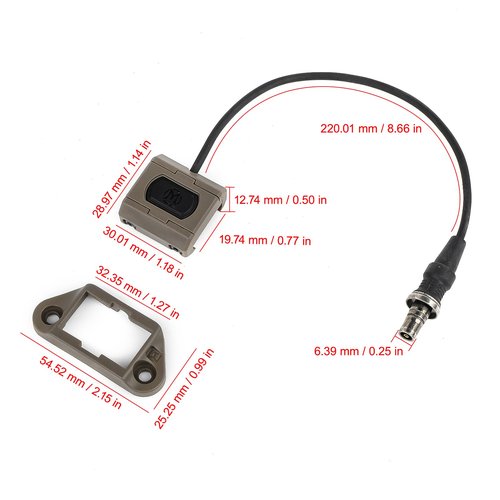 NECARL Remote Pressure Switch, Tactical Flashlight Weapon Light Switch for M300 M600 Scout Light, with Mount Accessories for 20mm Picatinny Mlok/Keymod Rail
